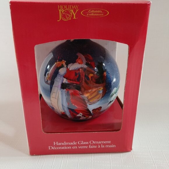 Hudson's Bay Company Large Bulb Ornament Vintage Santa Clause Holiday 💚❤ - Picture 1 of 5